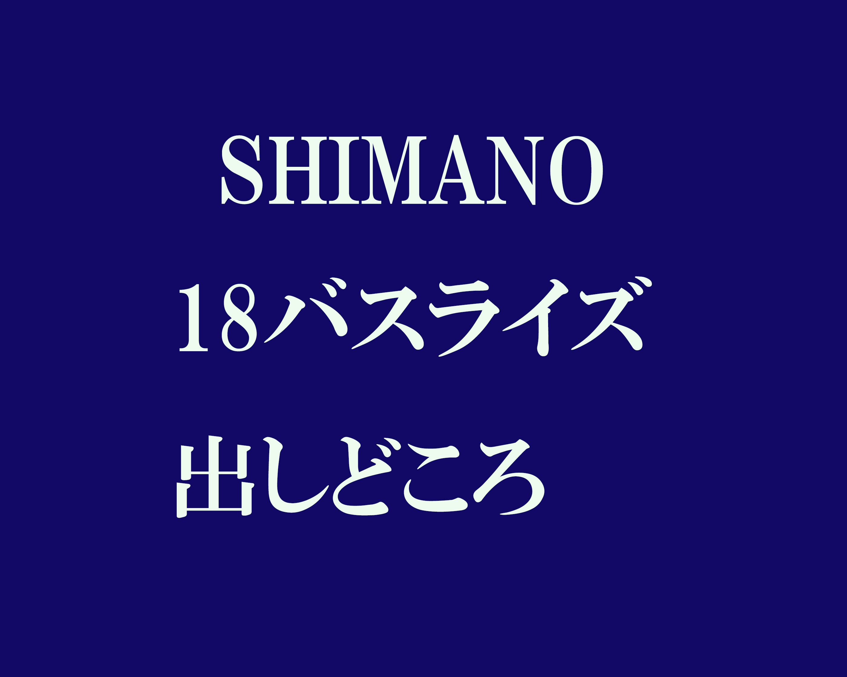 大人気リール！SHIMANO18バスライズ