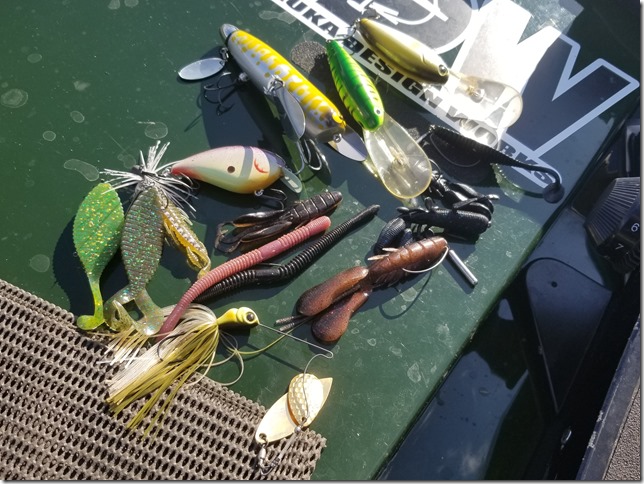 The lures we used this day
