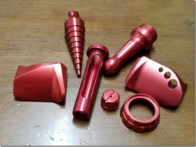Red anodized parts